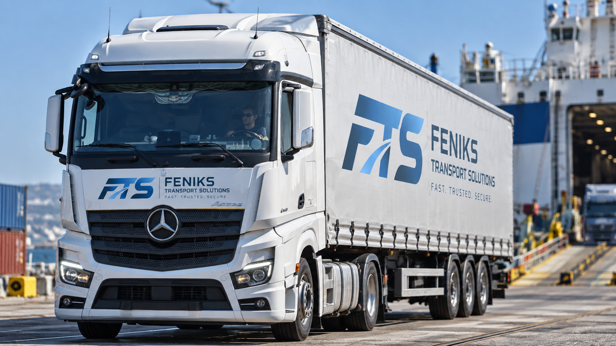Europees wegtransport met een vrachtwagen